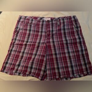 Merona Plaid Shorts in Red and Gray